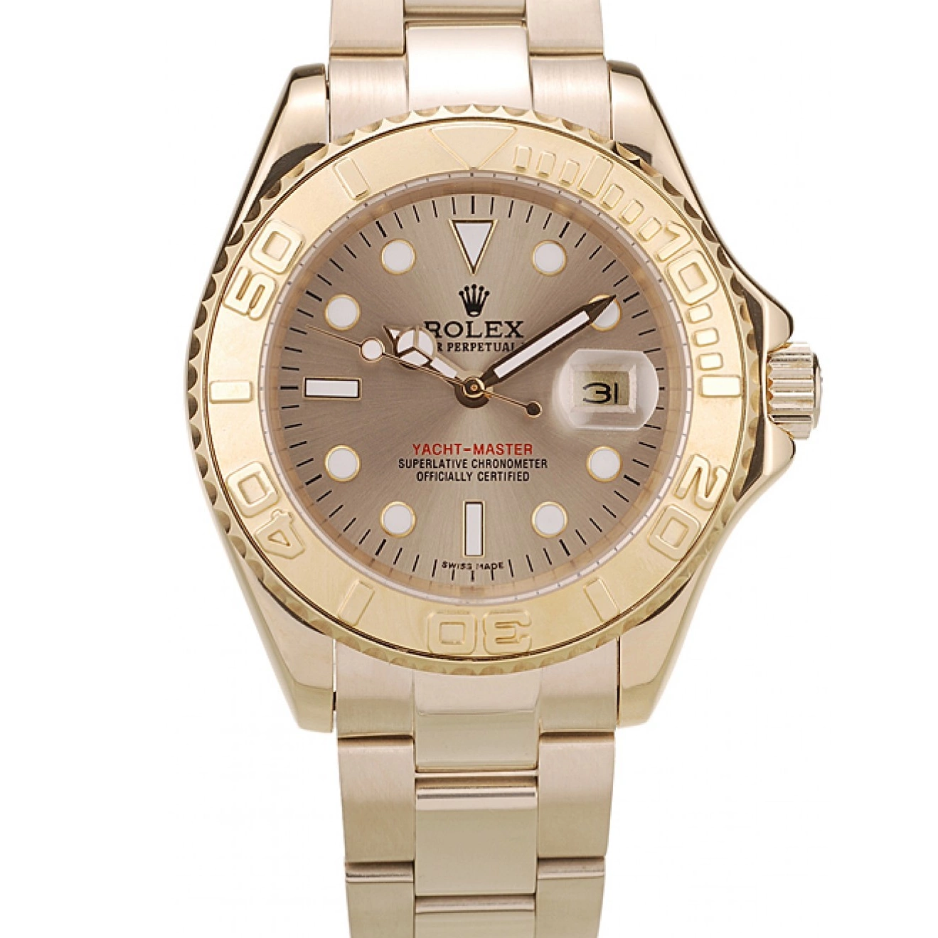 Master Rolex Bezel 98232 Gold Dial Gold Yacht 0826